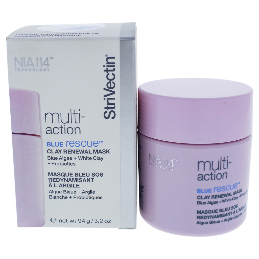 Multi-Action Blue Rescue Clay Renewal Mask by Strivectin for Unisex-3.2 oz Mask